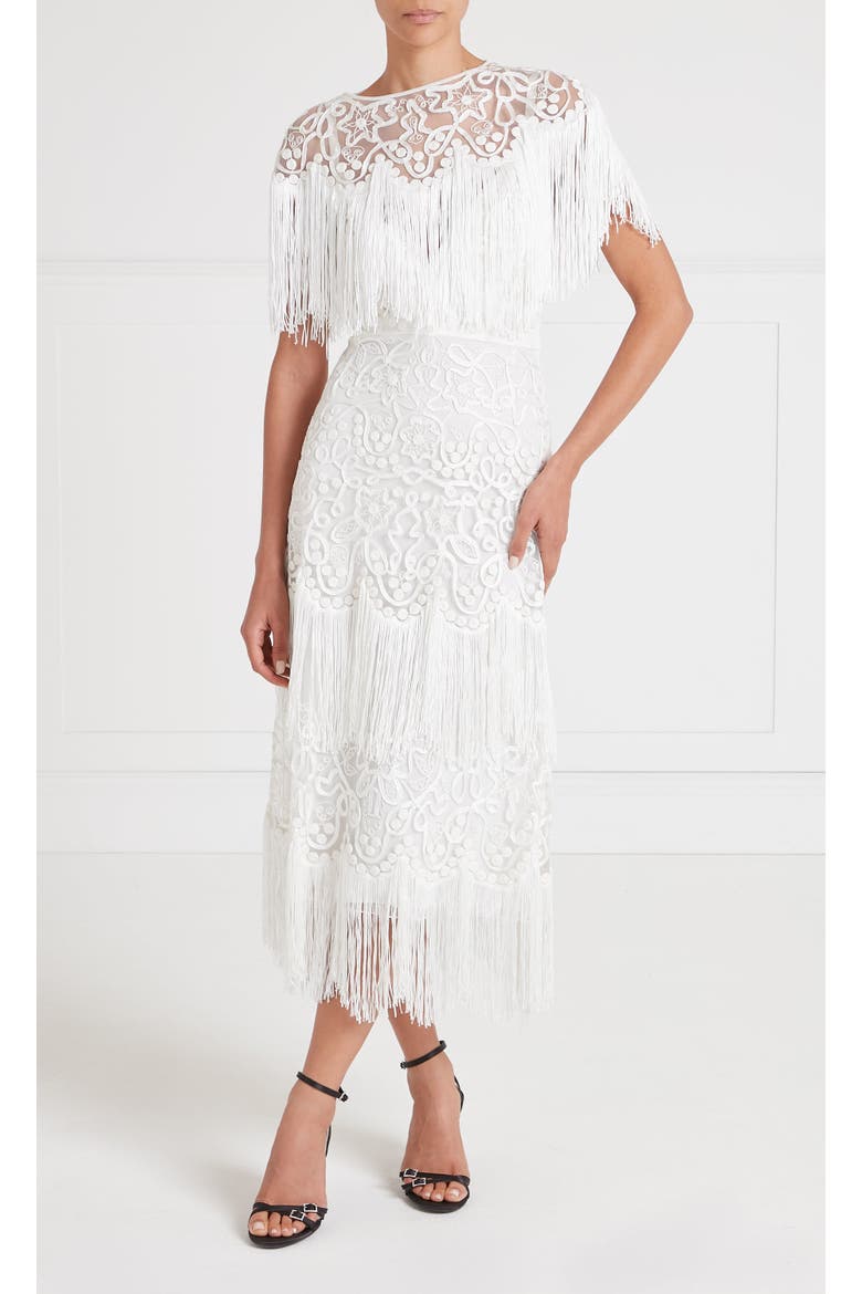 Cordelle Tassel Dress, Alternate, color, White
