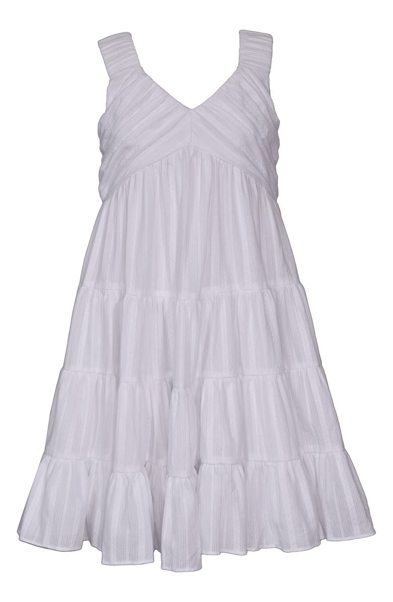 Iris & Ivy Kids' Shirred Tiered Dress, Main, color, 