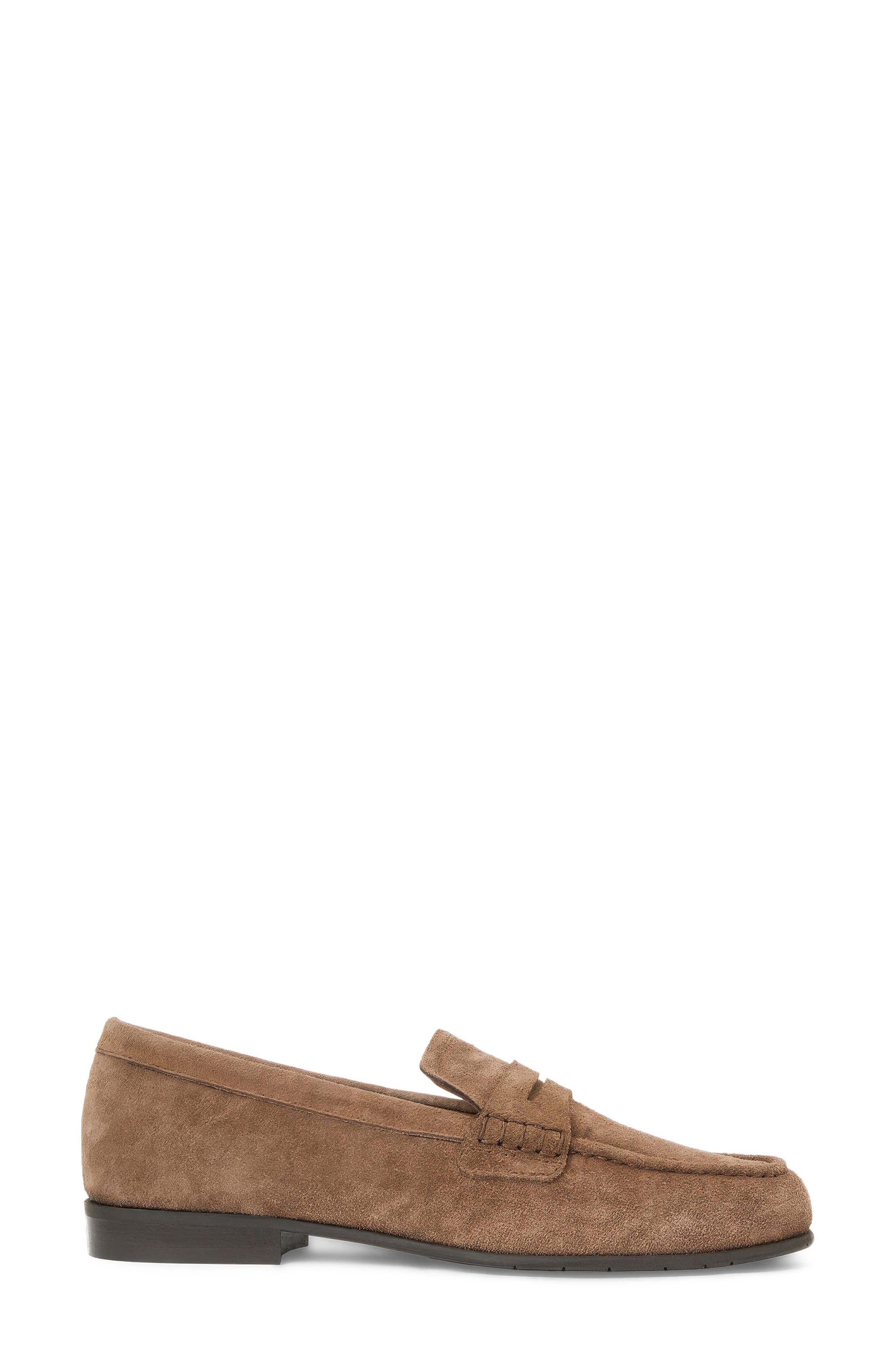 Ellis Penny Loafer, Alternate, color, AMARETTO SUEDE