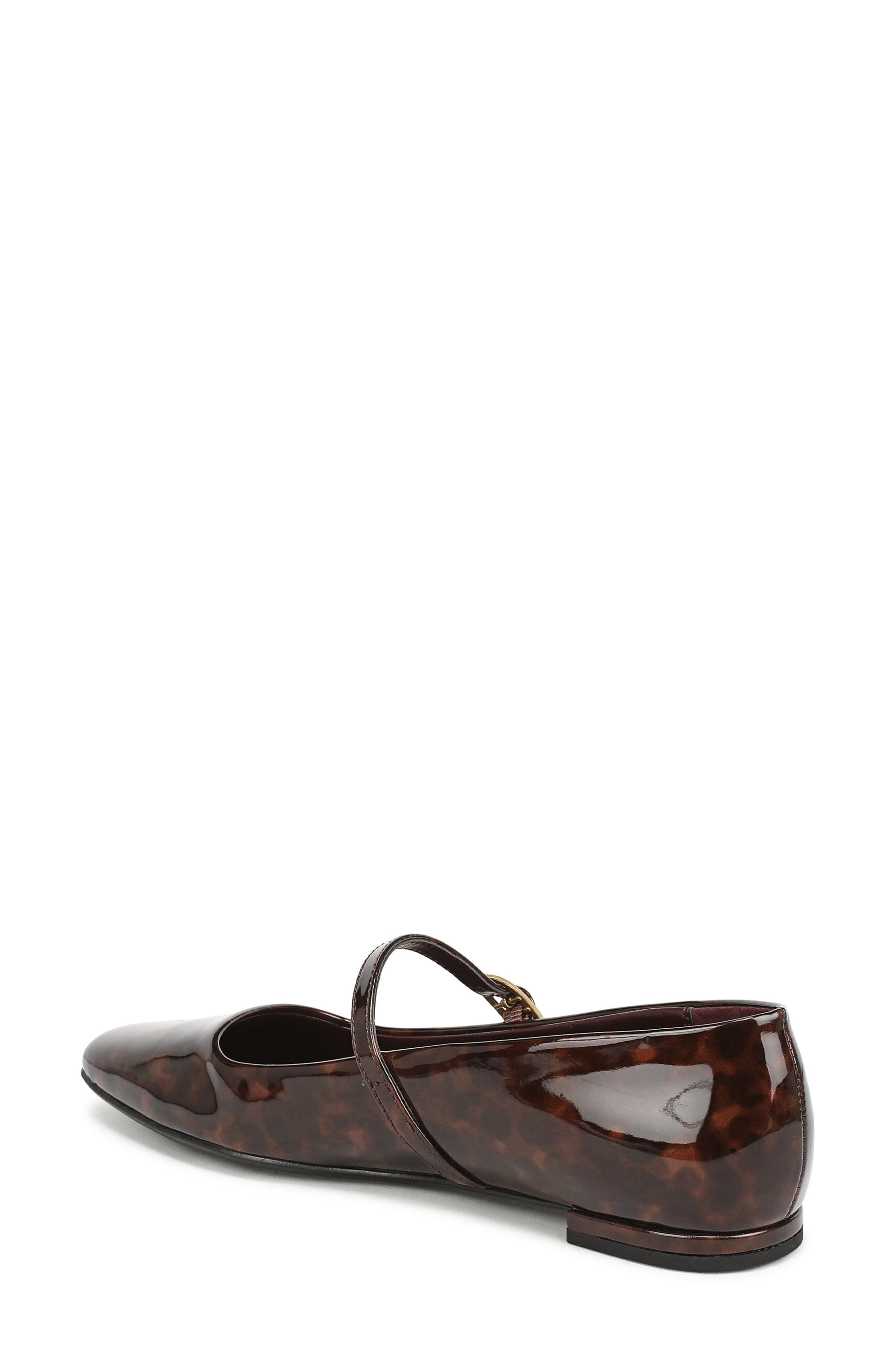 Valie Faux Leather Mary Jane Flat, Alternate, color, TORTOISE FAUX PATENT LEATHER