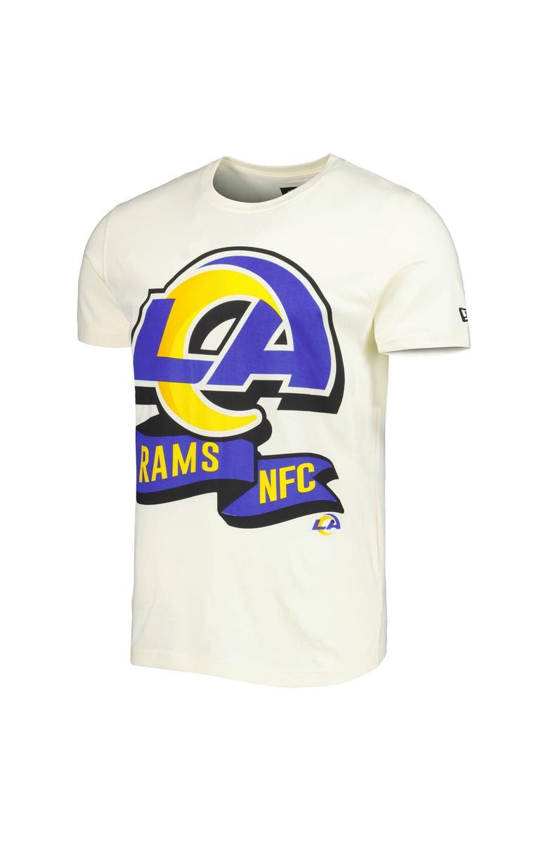 New Era Men's New Era Cream Los Angeles Rams Sideline Chrome T-Shirt, Alternate, color, Cream