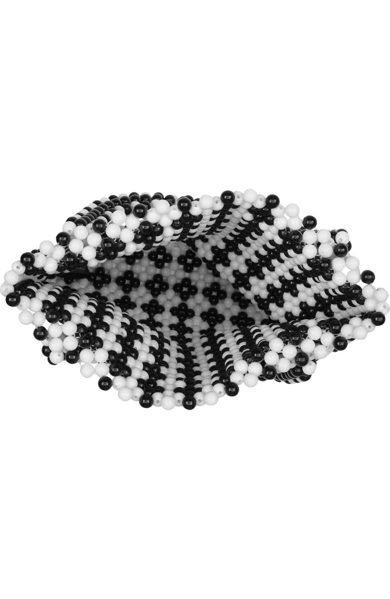 Lulu Gingham Beaded Tote Bag, Alternate, color,