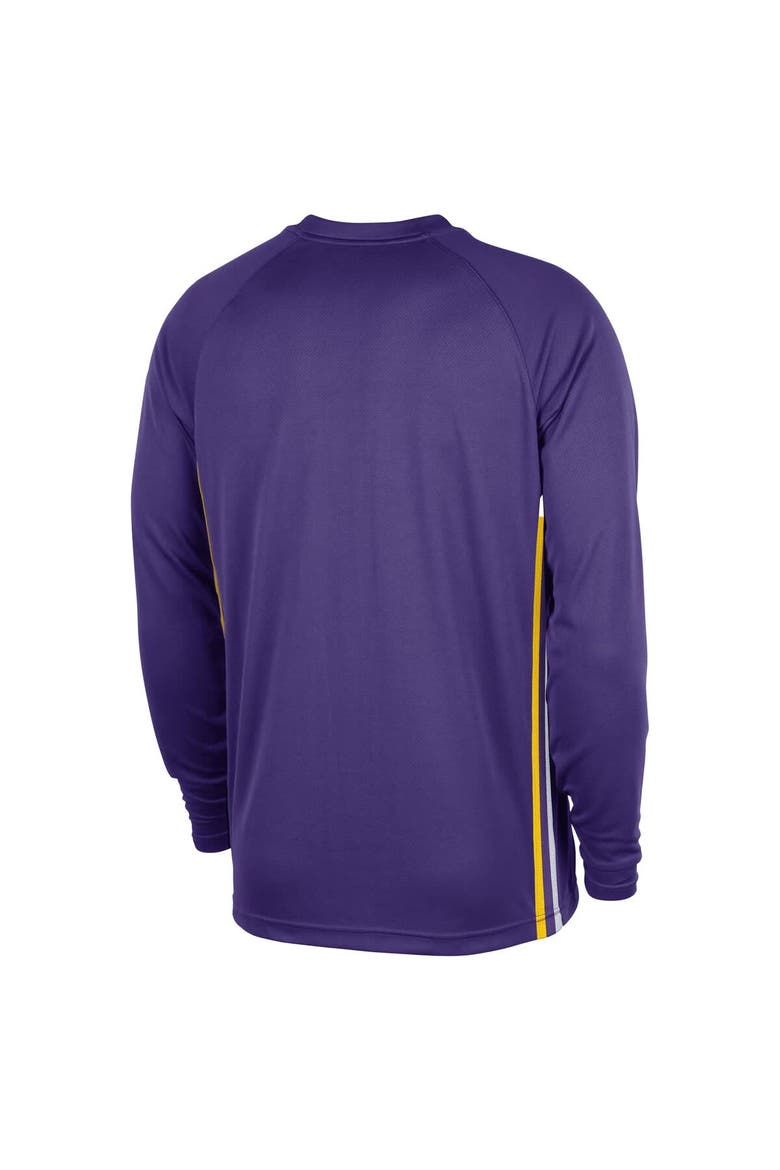 Men's Nike Purple Los Angeles Lakers 2025/26 Authentic Pre-Game Legend Dri-FIT Long Sleeve Shooting Shirt, Alternate, color, Purple