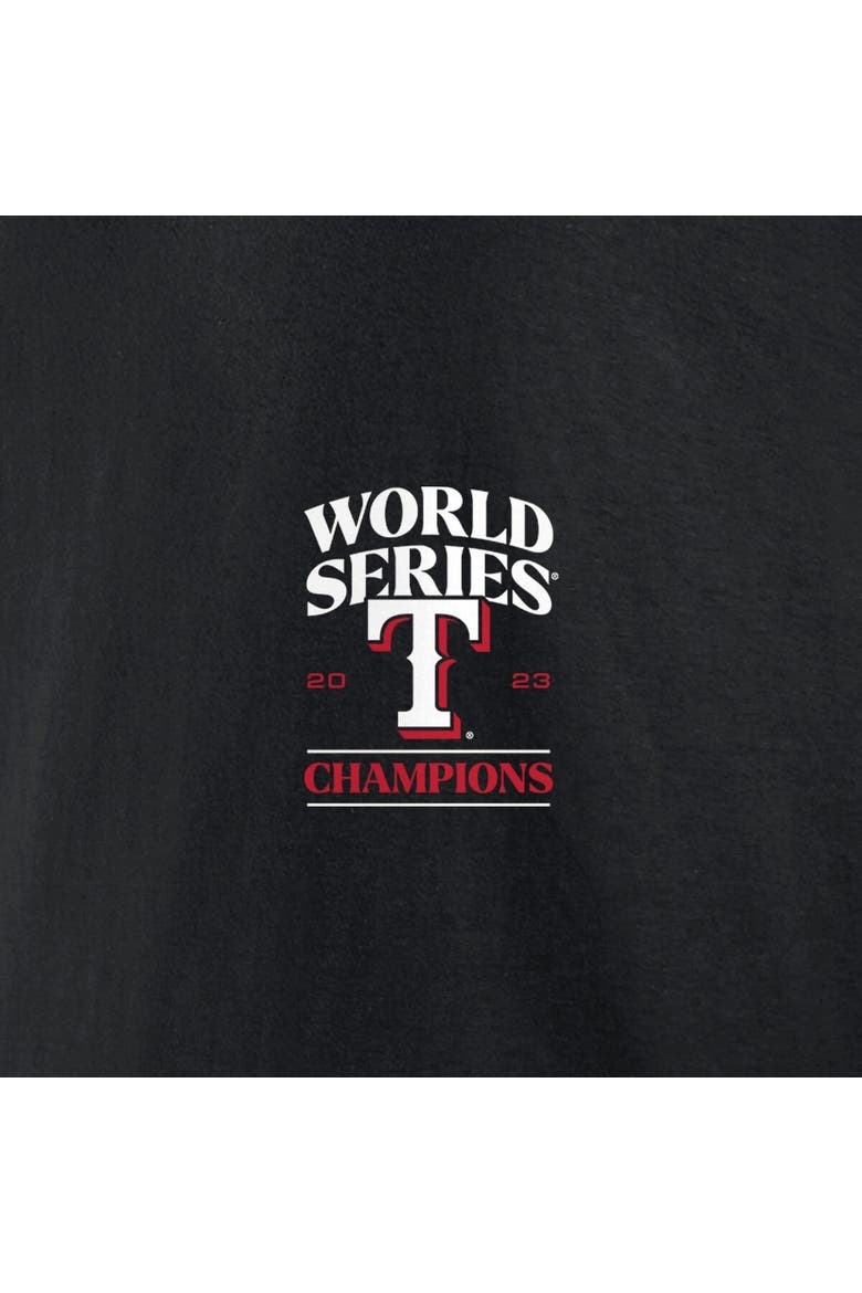Men's Fanatics Branded  Black Texas Rangers 2023 World Series Champions Big & Tall Roster T-Shirt, Alternate, color, Black