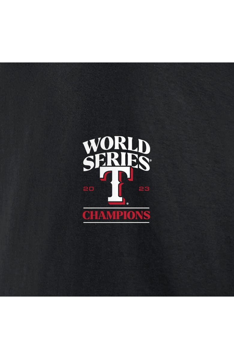 PROFILE Men's Fanatics Branded Black Texas Rangers 2023 World Series Champions Big & Tall Roster T-Shirt, Alternate, color,