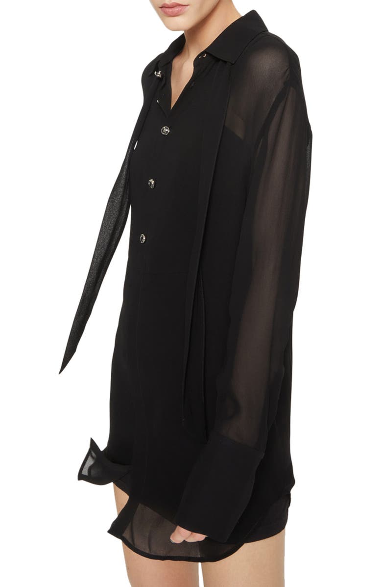 Rebecca Minkoff Ophelia Tie Neck Long Sleeve Button-Up Top, Alternate, color,