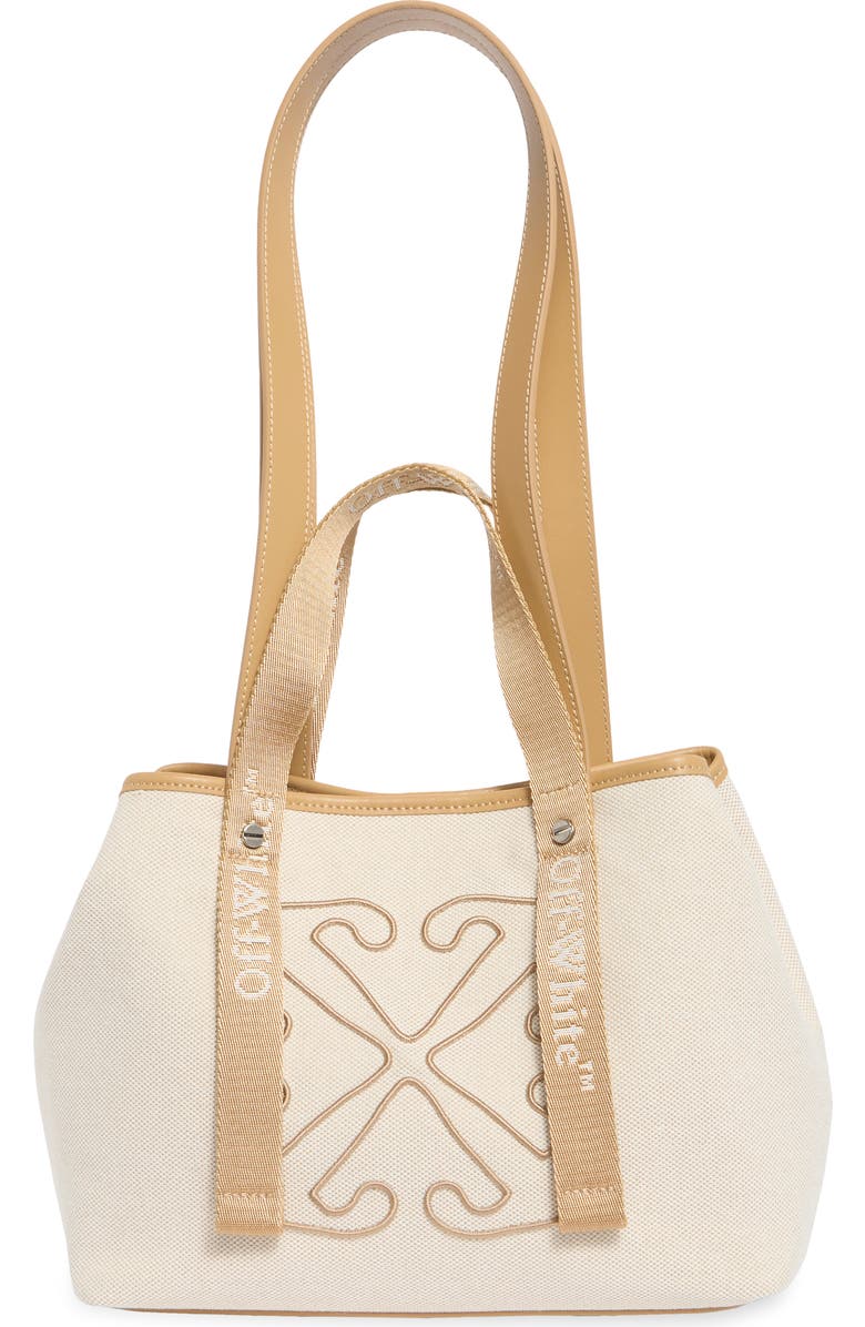 Off-White Small Classic Day Off Canvas Tote, Main, color, Natural