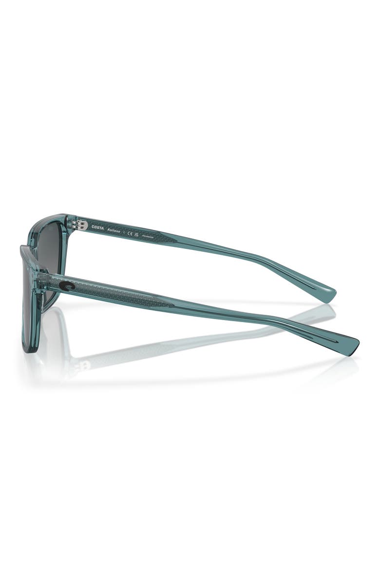 Kailano 53mm Polarized Gradient Square Sunglasses, Alternate, color, CRYSTAL AQUAMARINE/ GRAY 580G