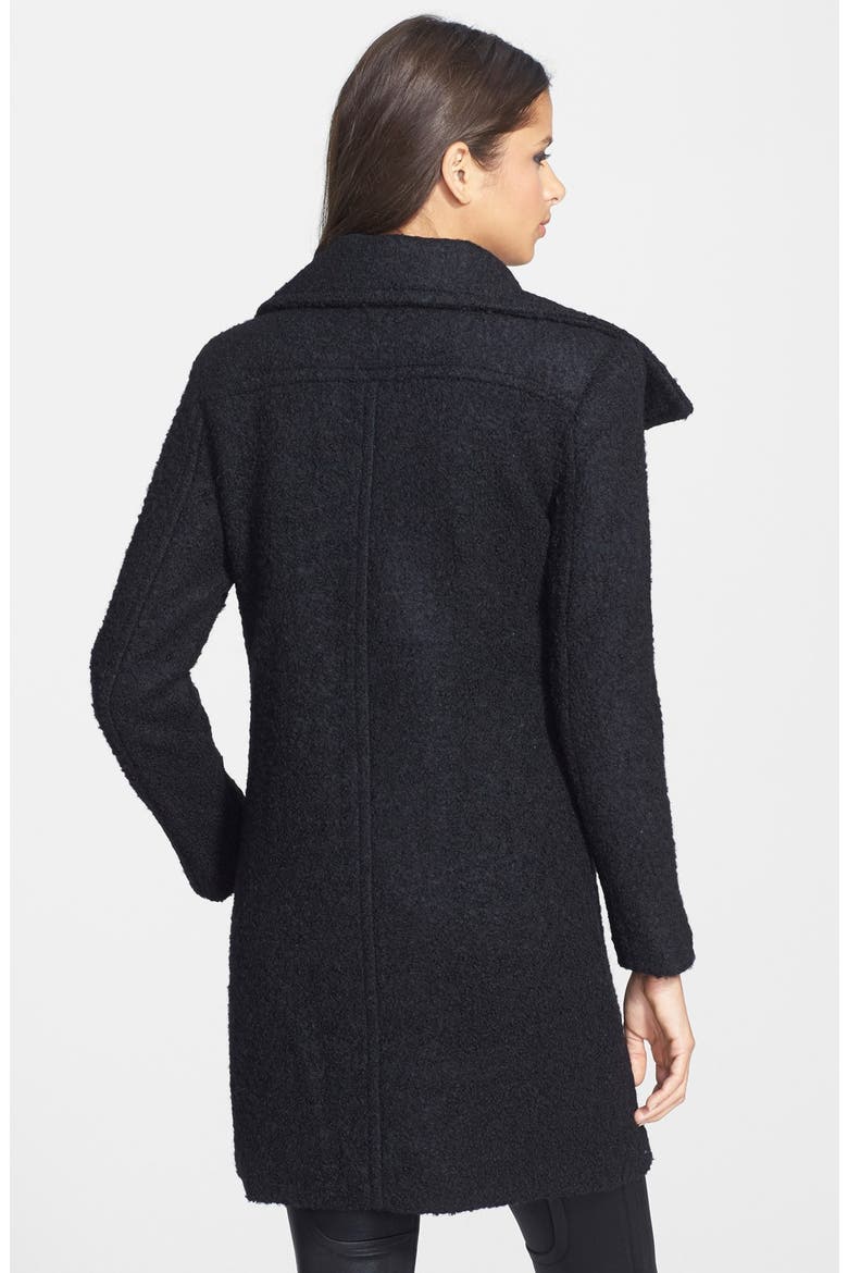 Asymmetrical Zip Coat, Alternate, color, BLACK