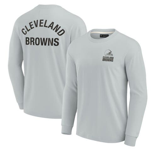 Unisex Fanatics Signature Gray Cleveland Browns Elements Super Soft Long Sleeve T-Shirt