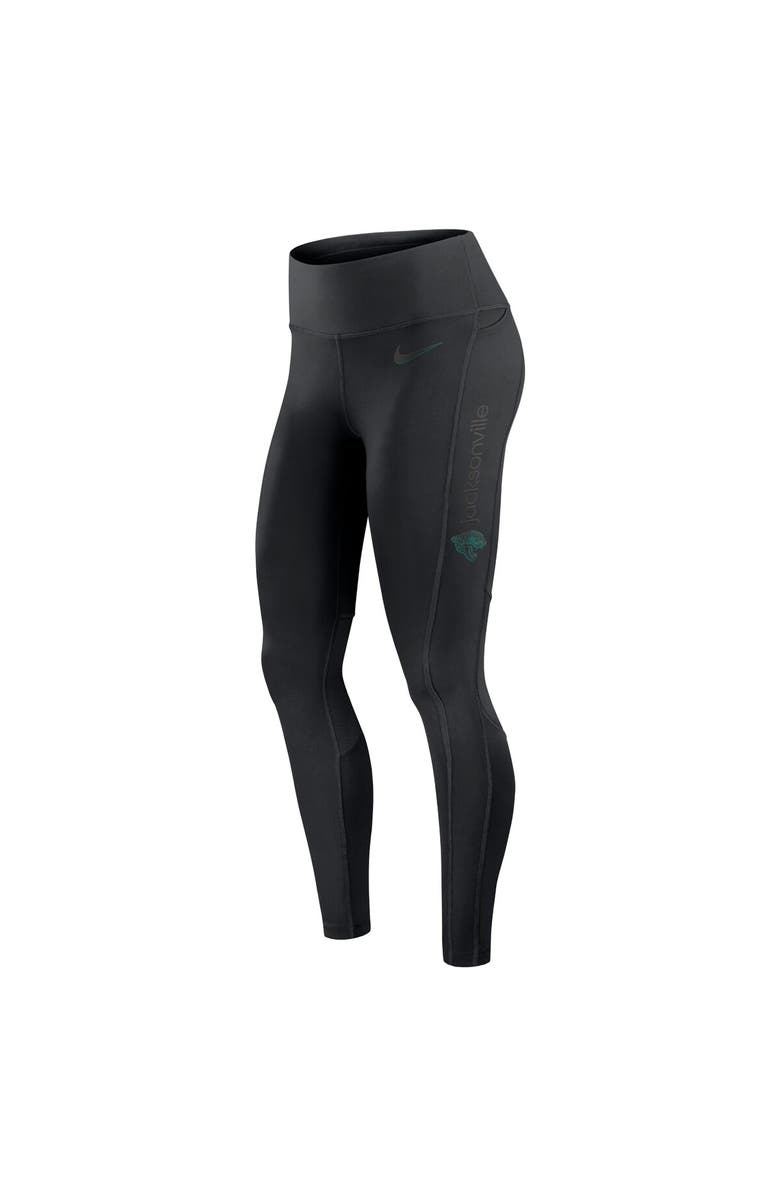 Nike Women's Nike Black Jacksonville Jaguars Edge Wordmark Performance Leggings, Alternate, color, Black