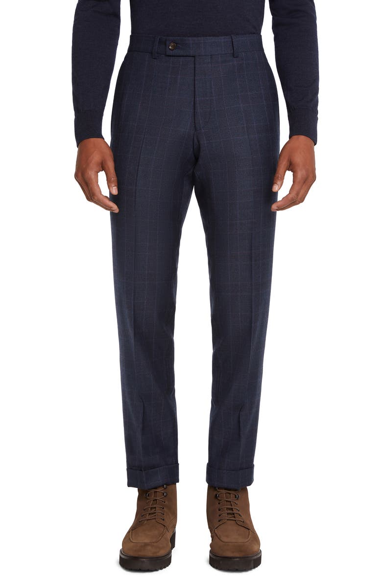 Jack Victor Esprit Soft Constructed Plaid Wool Suit, Alternate, color,