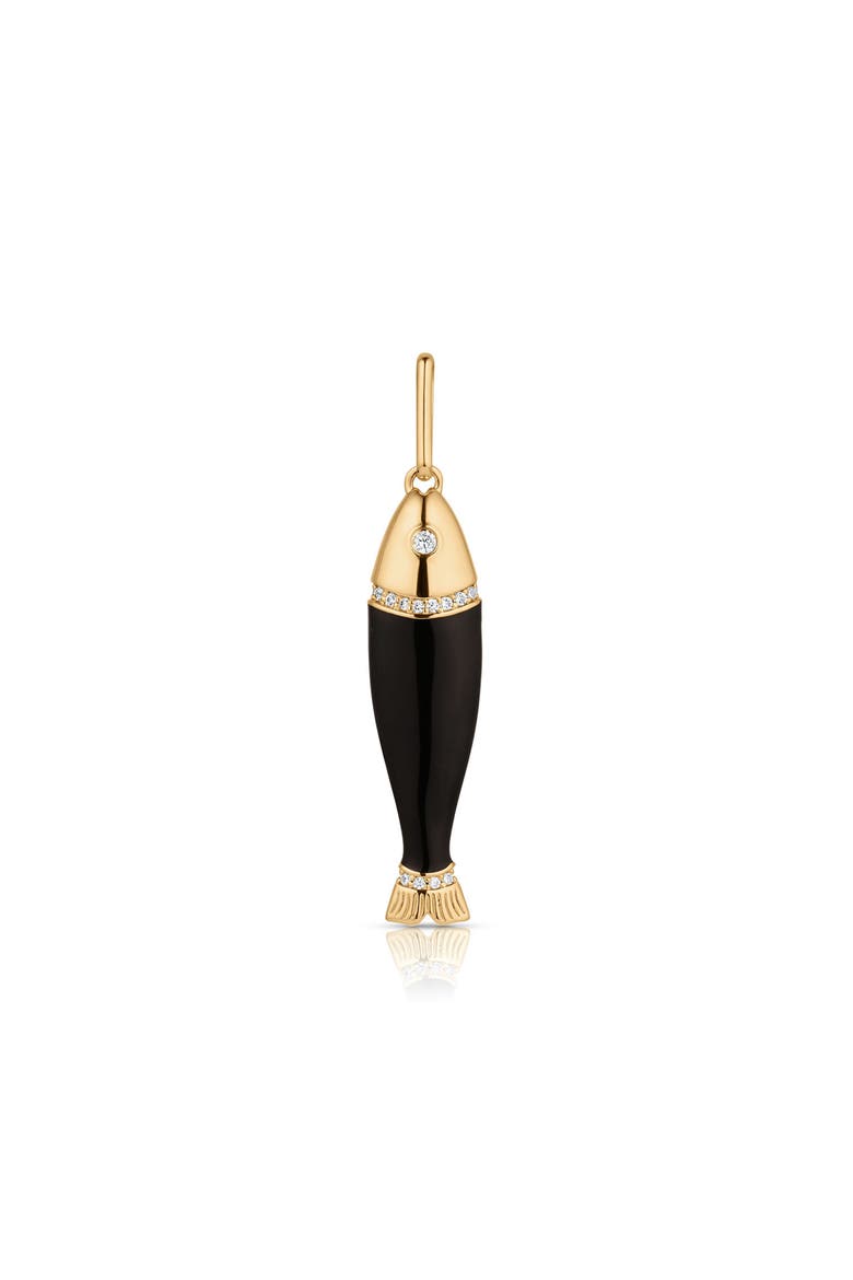 Marin Fish Charm, Main, color, BLACK