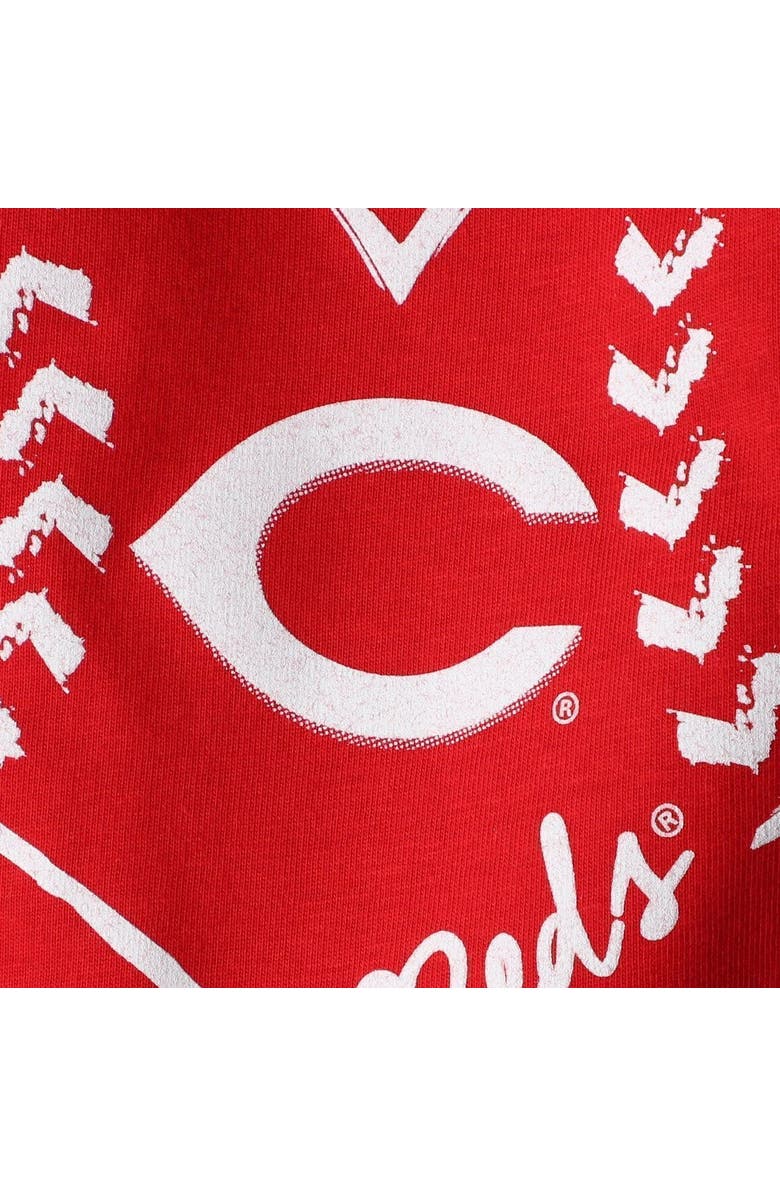 SOFT AS A GRAPE Girls Youth Soft as a Grape Red Cincinnati Reds Cotton Tank Top, Alternate, color, Red