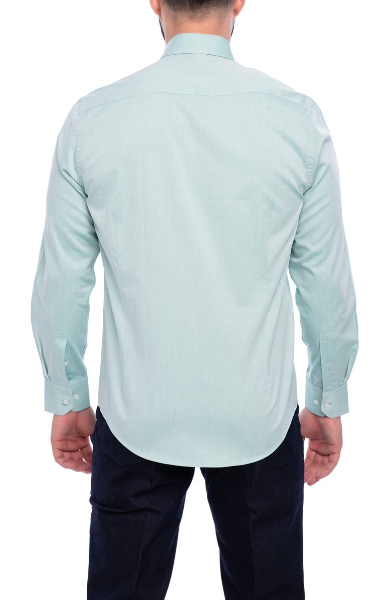 VELLAPAIS Avalon Slim Fit Cotton Dress Shirt, Alternate, color, Green