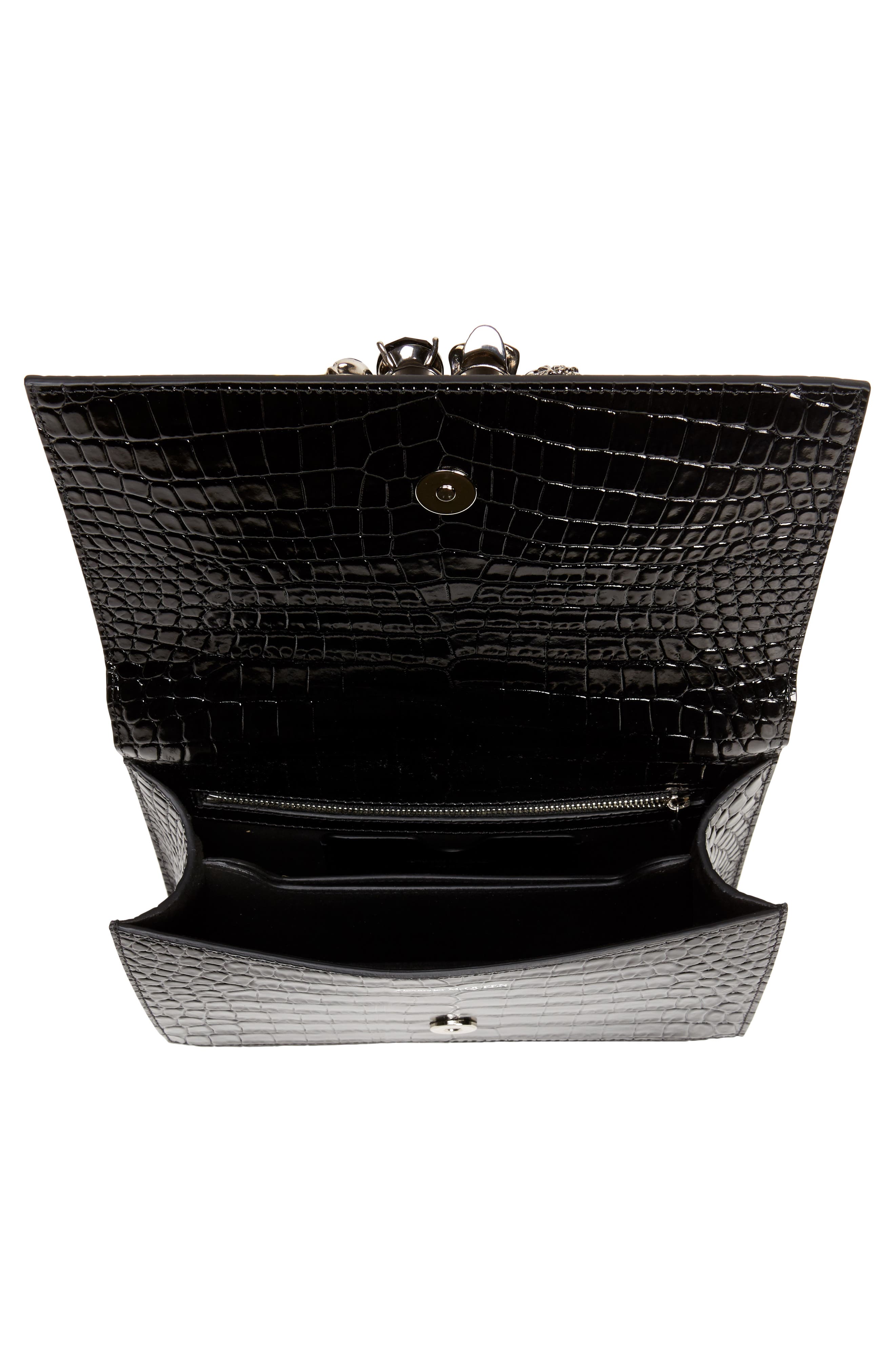 McQueen Alexander McQueen Jewelled Croc Embossed, Alternate, color, 