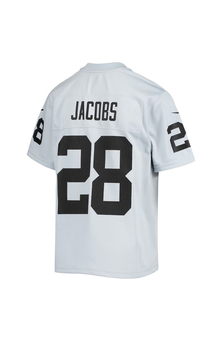 Nike Youth Nike Josh Jacobs Silver Las Vegas Raiders Inverted Team Game Jersey, Alternate, color, 