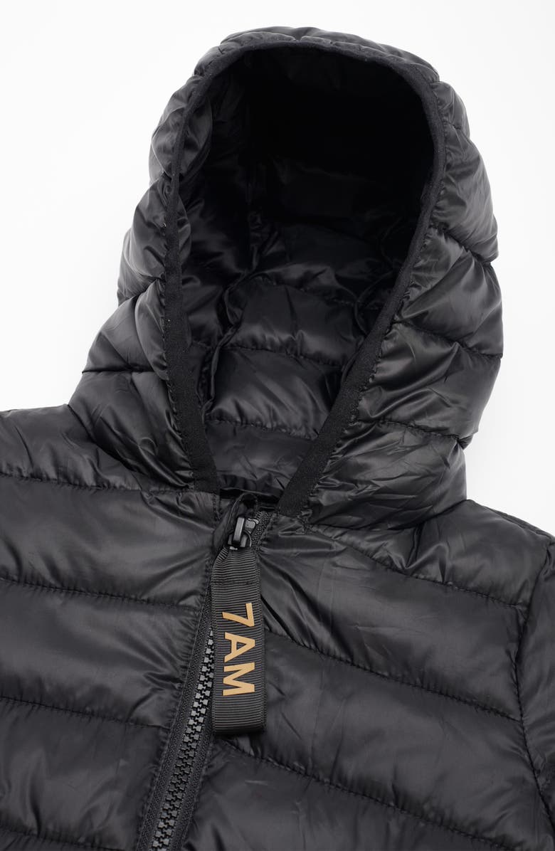 7 A.M. Enfant Kids' Roll Me Packable Puffer Jacket, Alternate, color, Black