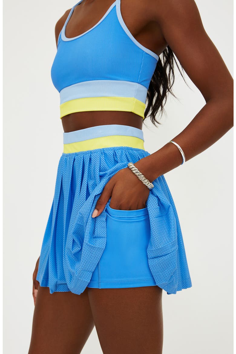 Irina High Waist Skort, Alternate, color, MARINA BLUE COLORBLOCK
