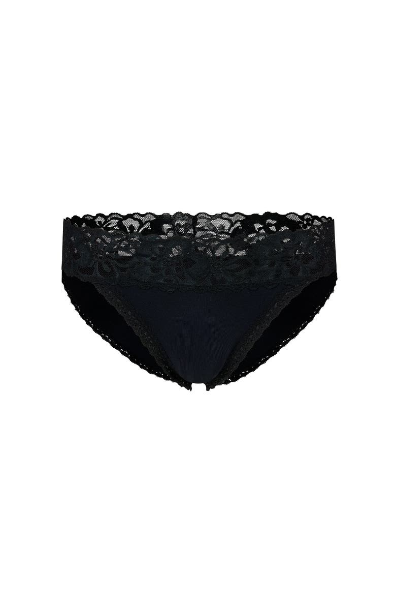 Adore Me Joani Bikini Panties, Alternate, color, Black