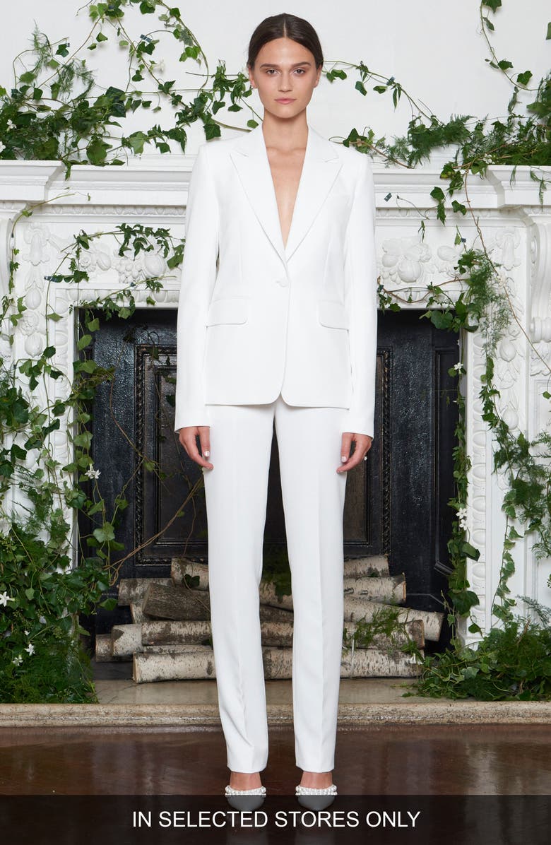 Monique Lhuillier Yoko Double Weave Tuxedo Jacket, Main, color,