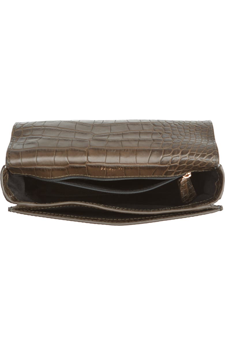DeMellier Vancouver Croc Embossed Leather Crossbody Bag, Alternate, color,