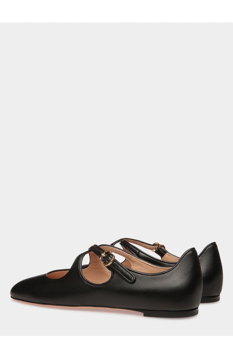 Bally rina Flat in Lamb Nappa Leather, Alternate, color, Black