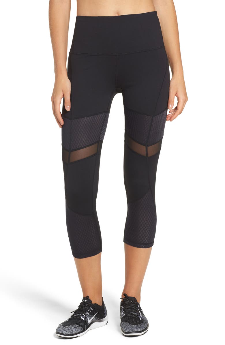 Zella Turning Point High Waist Crop Leggings, Main, color,