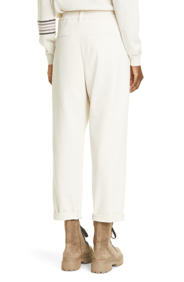 Brunello Cucinelli Couture Cotton Blend Interlock Pants, Alternate, color, 