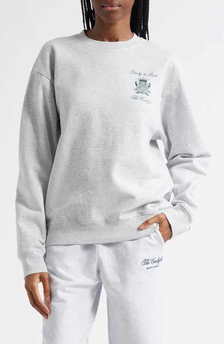 Sporty & Rich x The Carlyle Crest Logo Cotton Blend Crewneck Sweatshirt