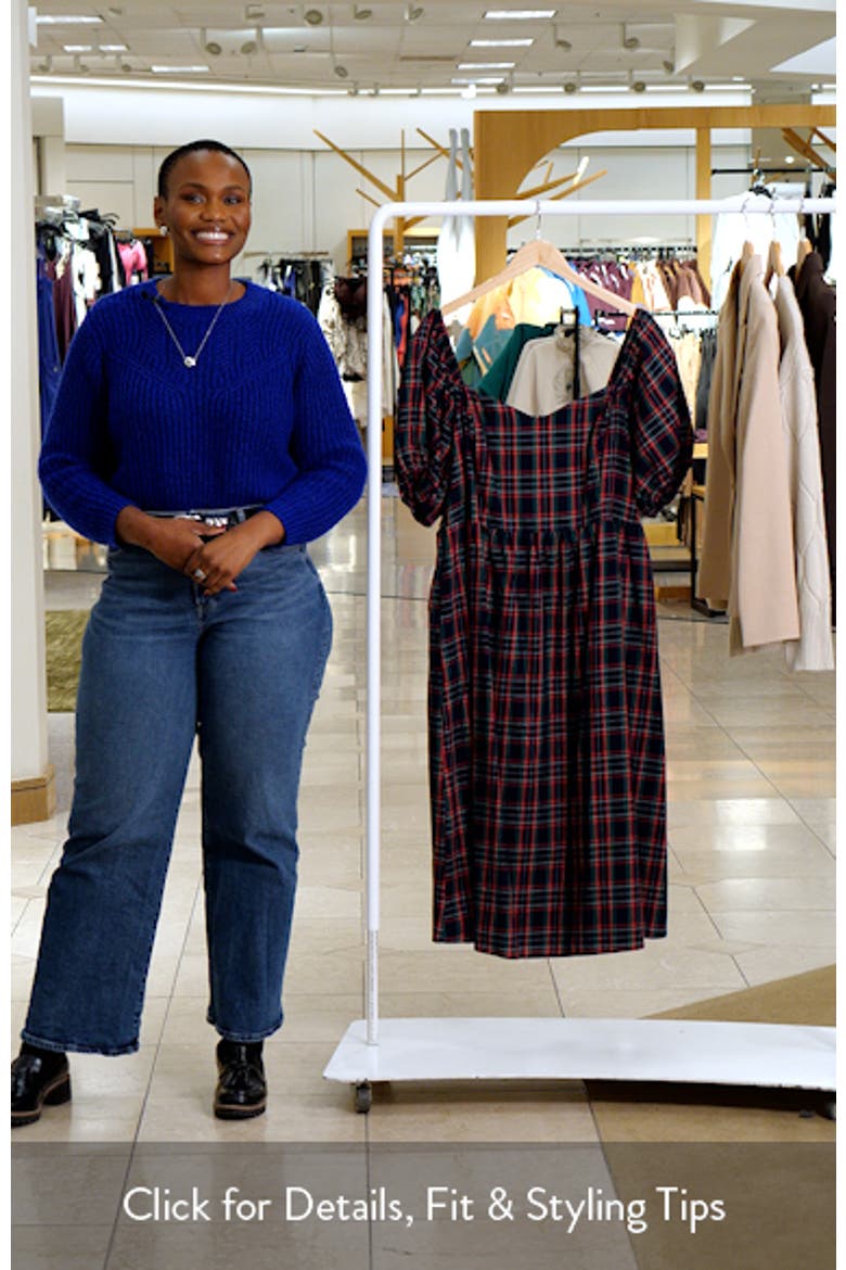 Arvada Plaid Puff Sleeve Dress video