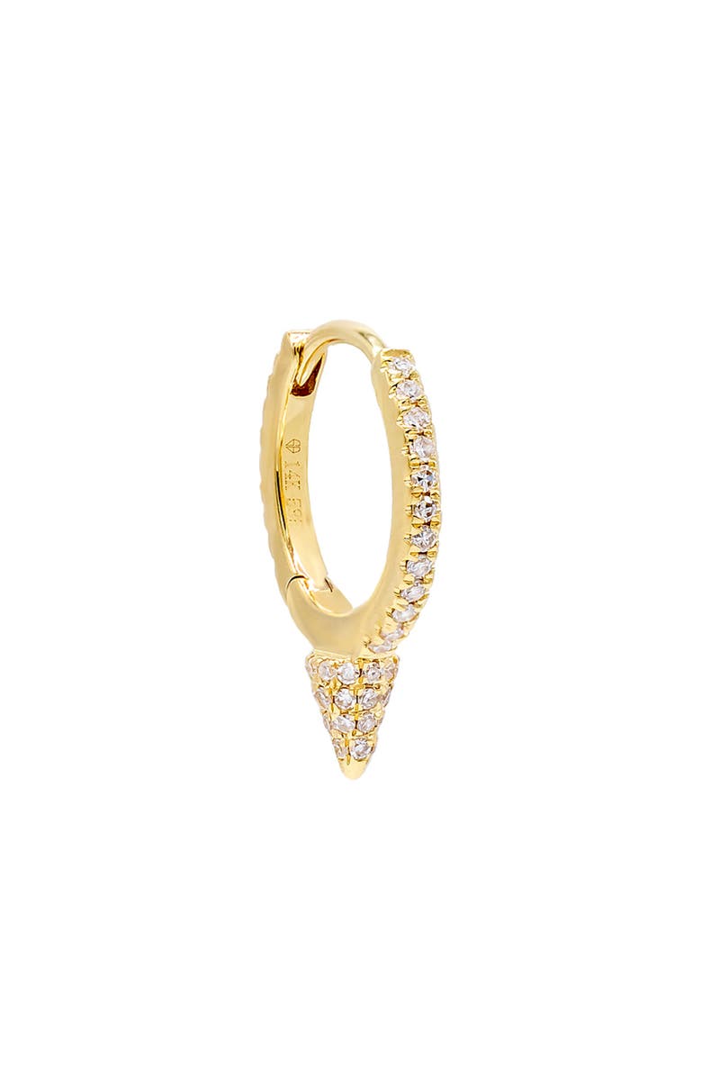 BY ADINA EDEN Diamond Spike Huggie Earring 14K, Alternate, color, 