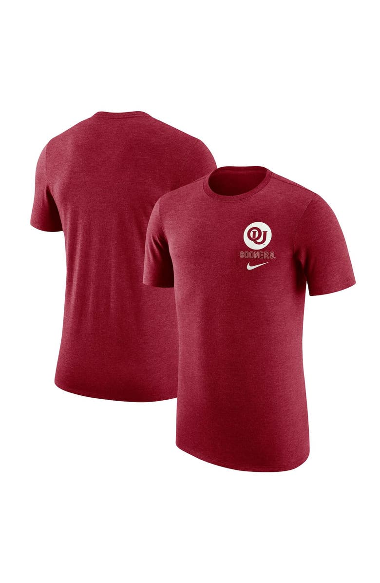 Nike Men's Nike Crimson Oklahoma Sooners Retro Tri-Blend T-Shirt, Main, color, 