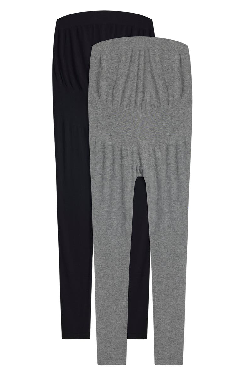 Seraphine 2-Pack Over the Bump Maternity Leggings, Alternate, color, 