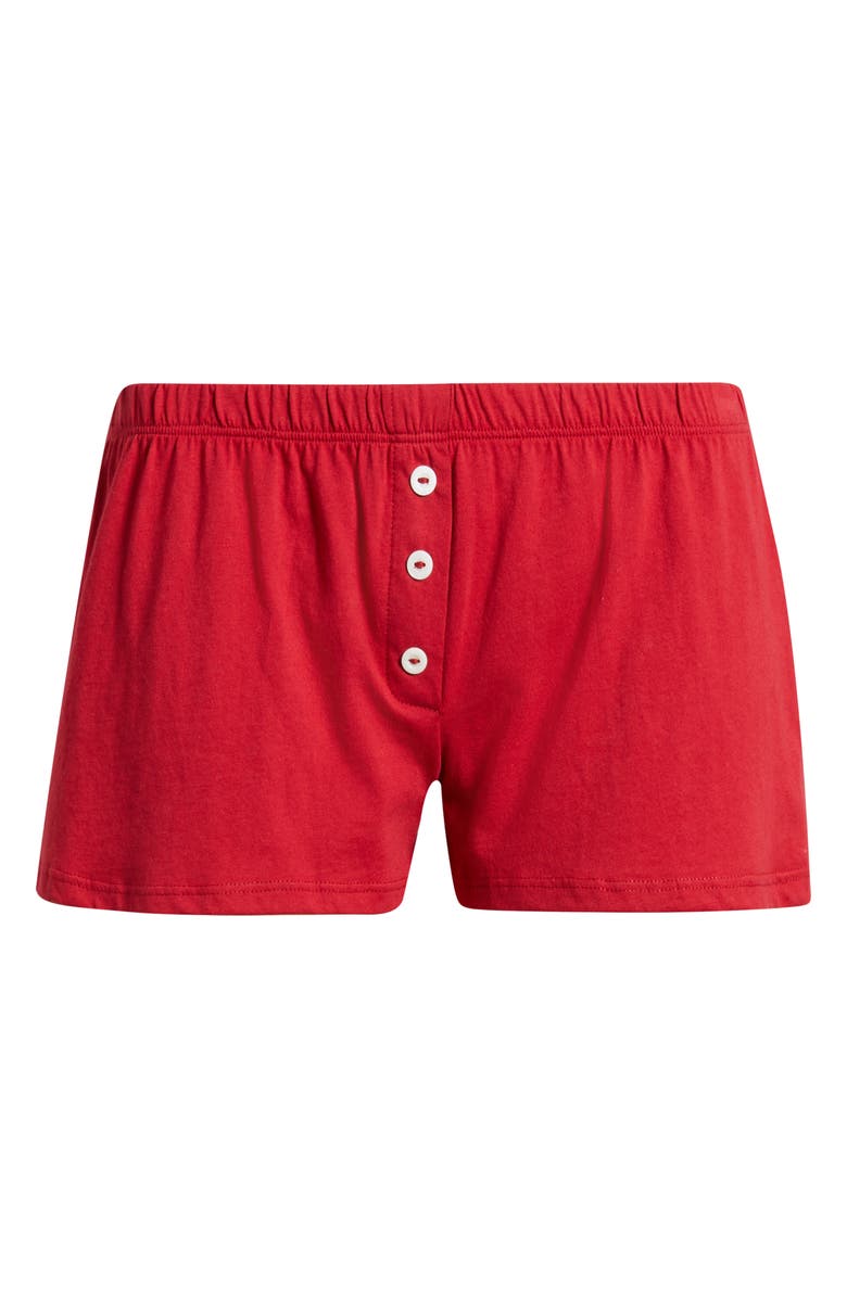 Bella Venice The Lucky Button Shorts, Alternate, color, Red