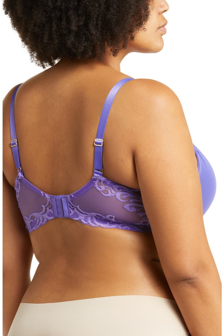 Feathers Full Figure Underwire Bra, Alternate, color, BLUE LAVND