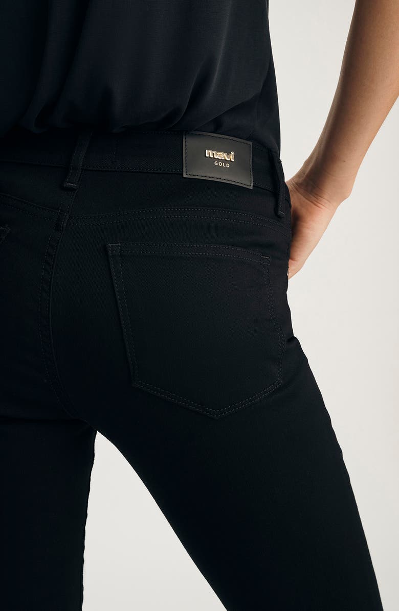 Mavi Jeans Sydney Mid Rise Flare Jeans, Alternate, color, Double Black Gold Premium