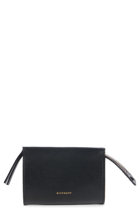 折りたたみ財布 Givenchy Black Textured Leather Phone or Credit Card Case Givenchy Givenchy Black Leather Phone or Credit Card Case