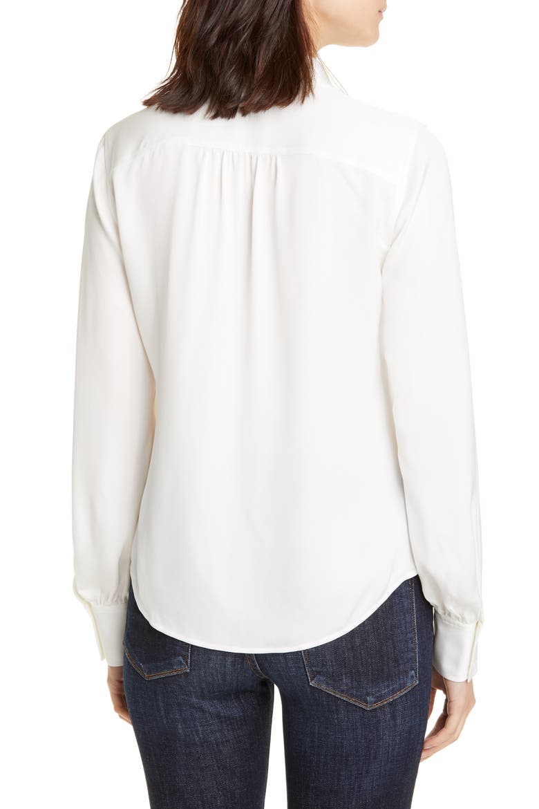 '70s Silk Shirt, Alternate, color, BLANC