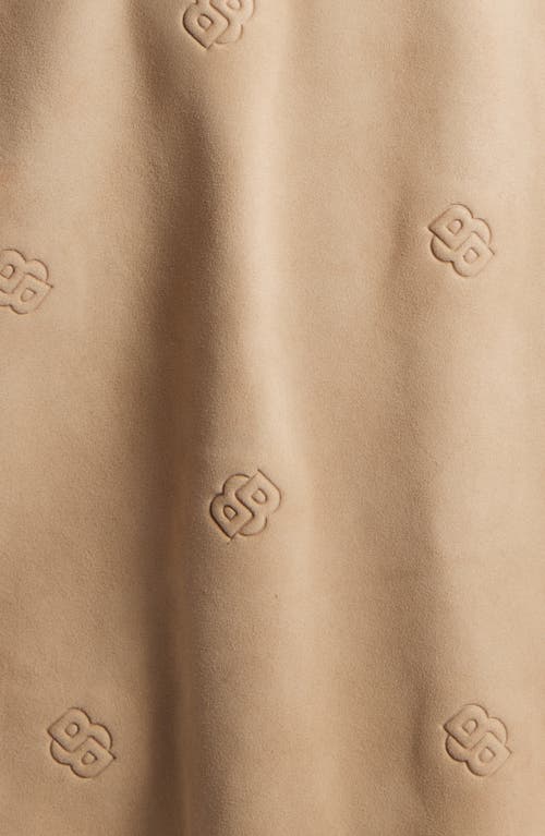 Hugo Boss Merwyn Embossed Leather Jacket In Light Beige