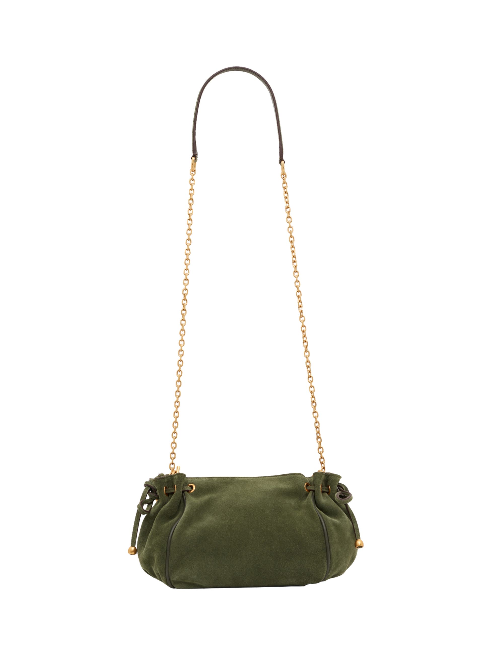 Drawstring Chain Strap Crossbody Bag, Alternate, color, Moos