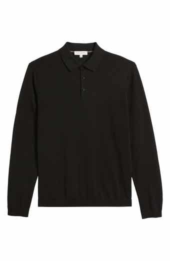 Redfern Long Sleeve Wool Blend Polo Sweater