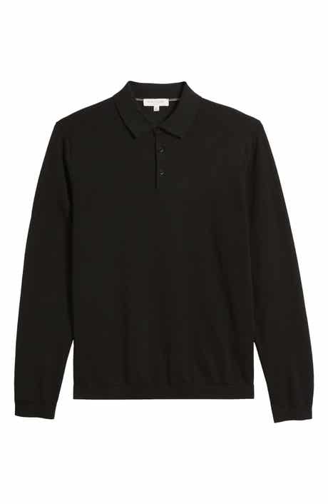 Redfern Long Sleeve Wool Blend Polo Sweater