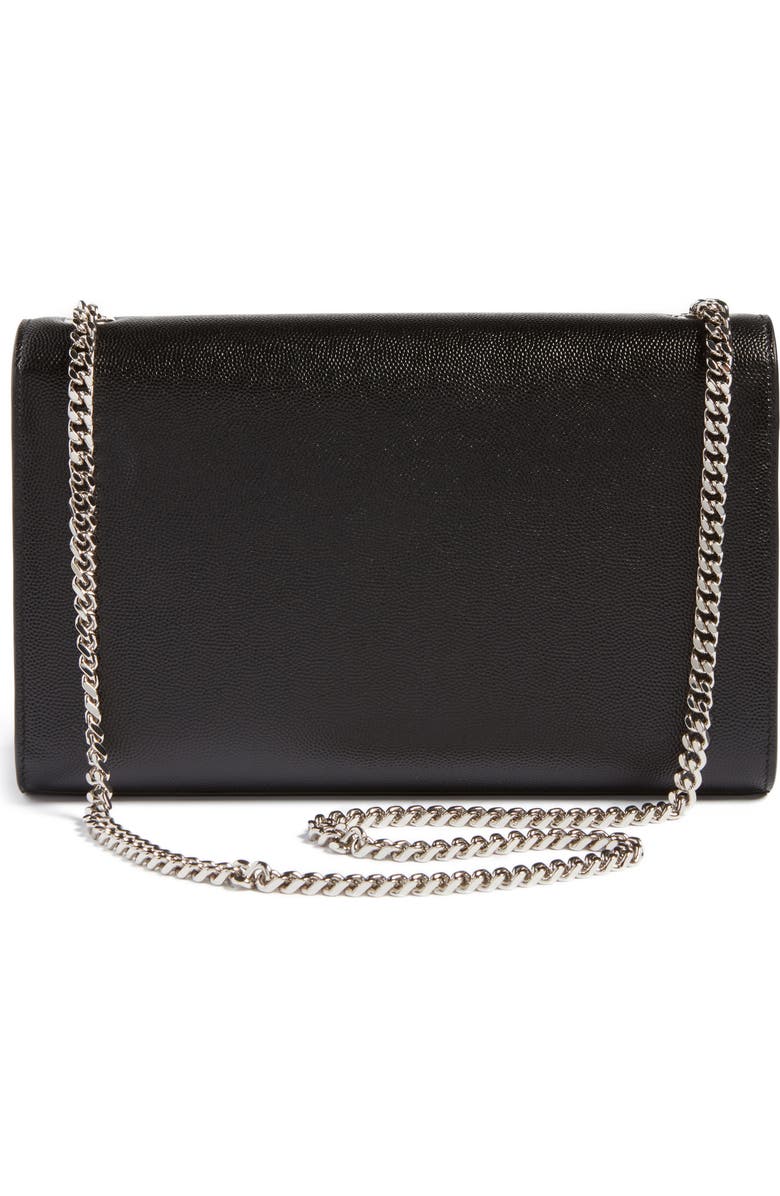Saint Laurent Medium Kate Leather Wallet on a Chain, Alternate, color,