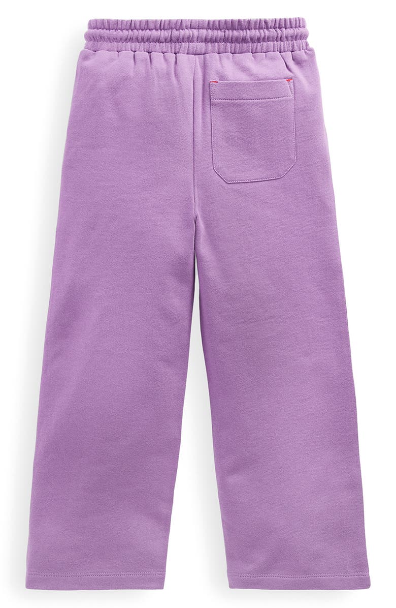 Mini Boden Kids' Apple Appliqué Cotton Joggers, Alternate, color, Aster Purple Apples