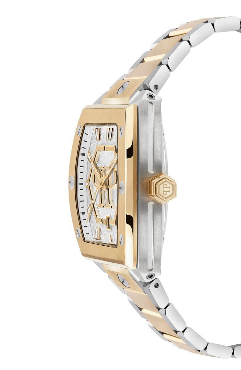 PHILIPP PLEIN The Hexagon Phantom Bracelet Watch, 44mm x 56.2mm, Alternate, color, Two Tone