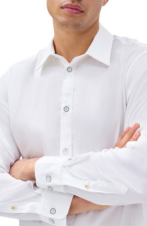 Rag & Bone Patrick Stretch Poplin Tuxedo Shirt In White