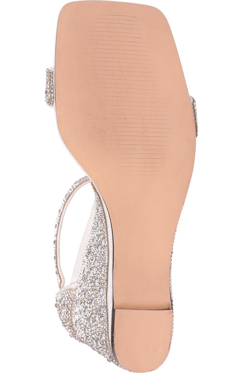 LADY COUTURE Kloe Crystal Embellished Wedge Sandal, Alternate, color, White