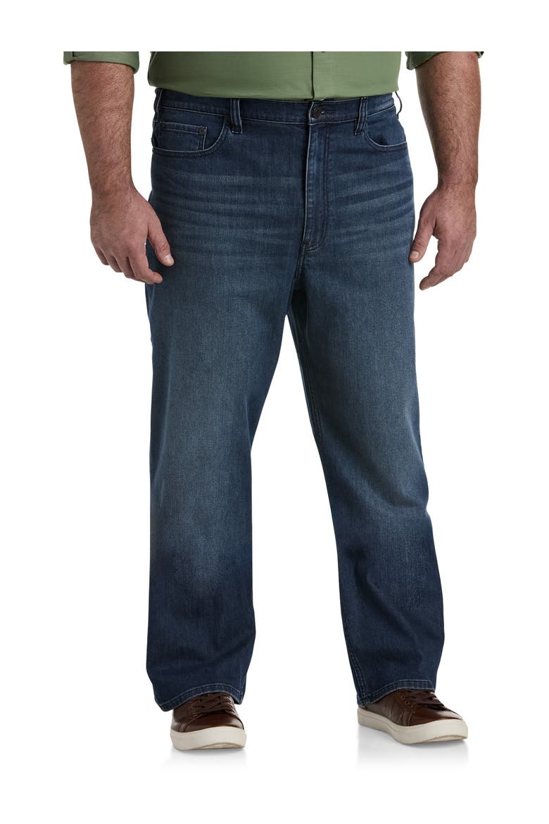 Loose-Fit Stretch Dark Wash Jeans, Main, color, DARK WASH ECO