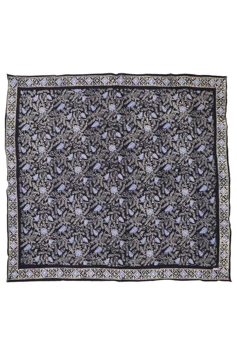 Oversized Hand Dyed Batik Bandana, Alternate, color, Blue Navy